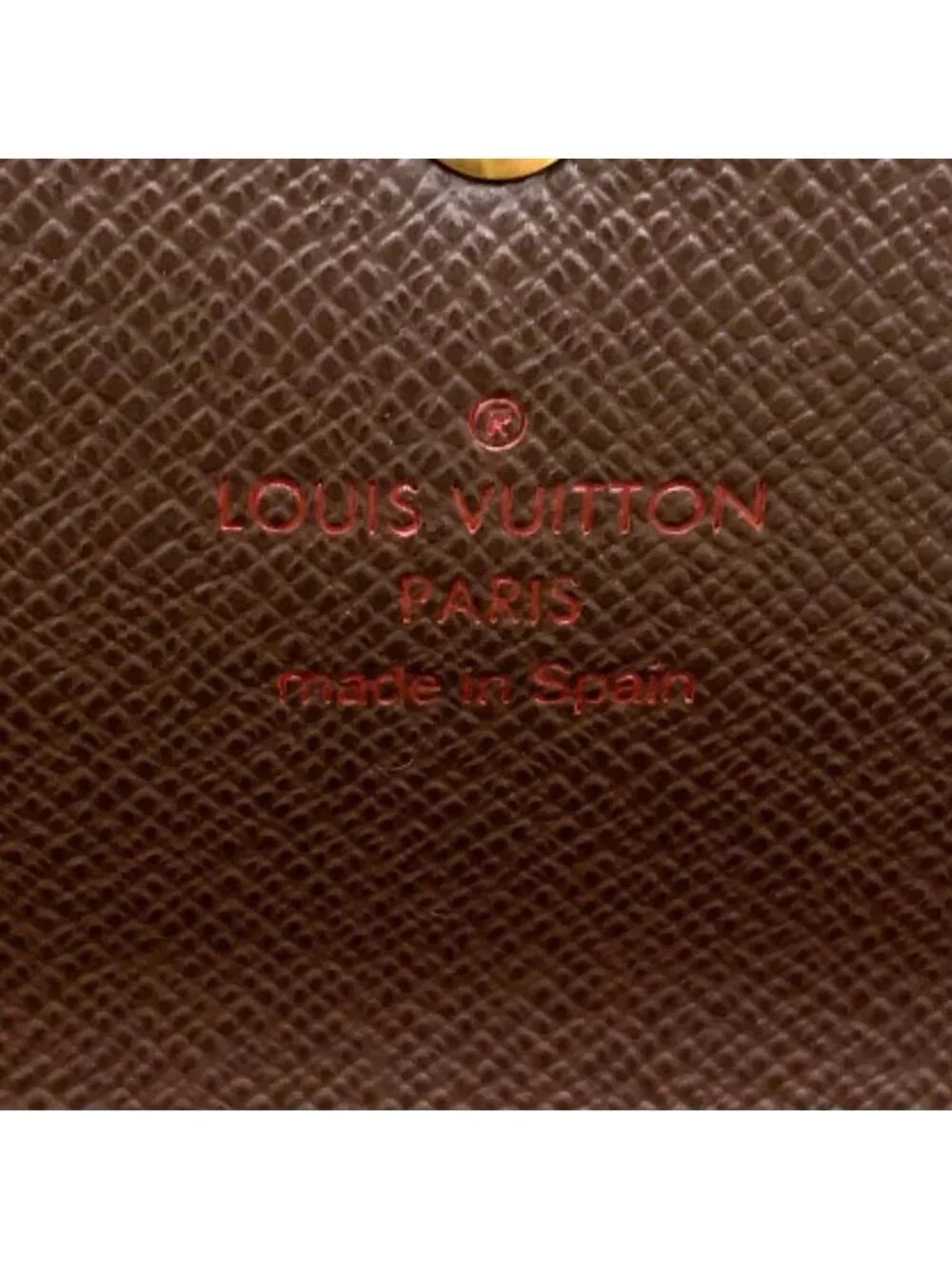 Louis Vuitton Portefeuille Sarah Damier Ebene Initials Leather Brown Bifold